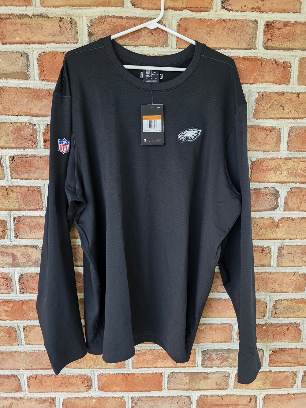 Nike Black Philadelphia Eagles Long-Sleeve Performance Tee
